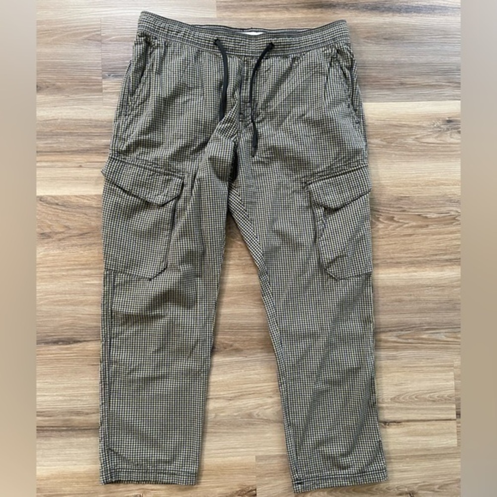 B.P. Checkered Cargo Pants Black White Green